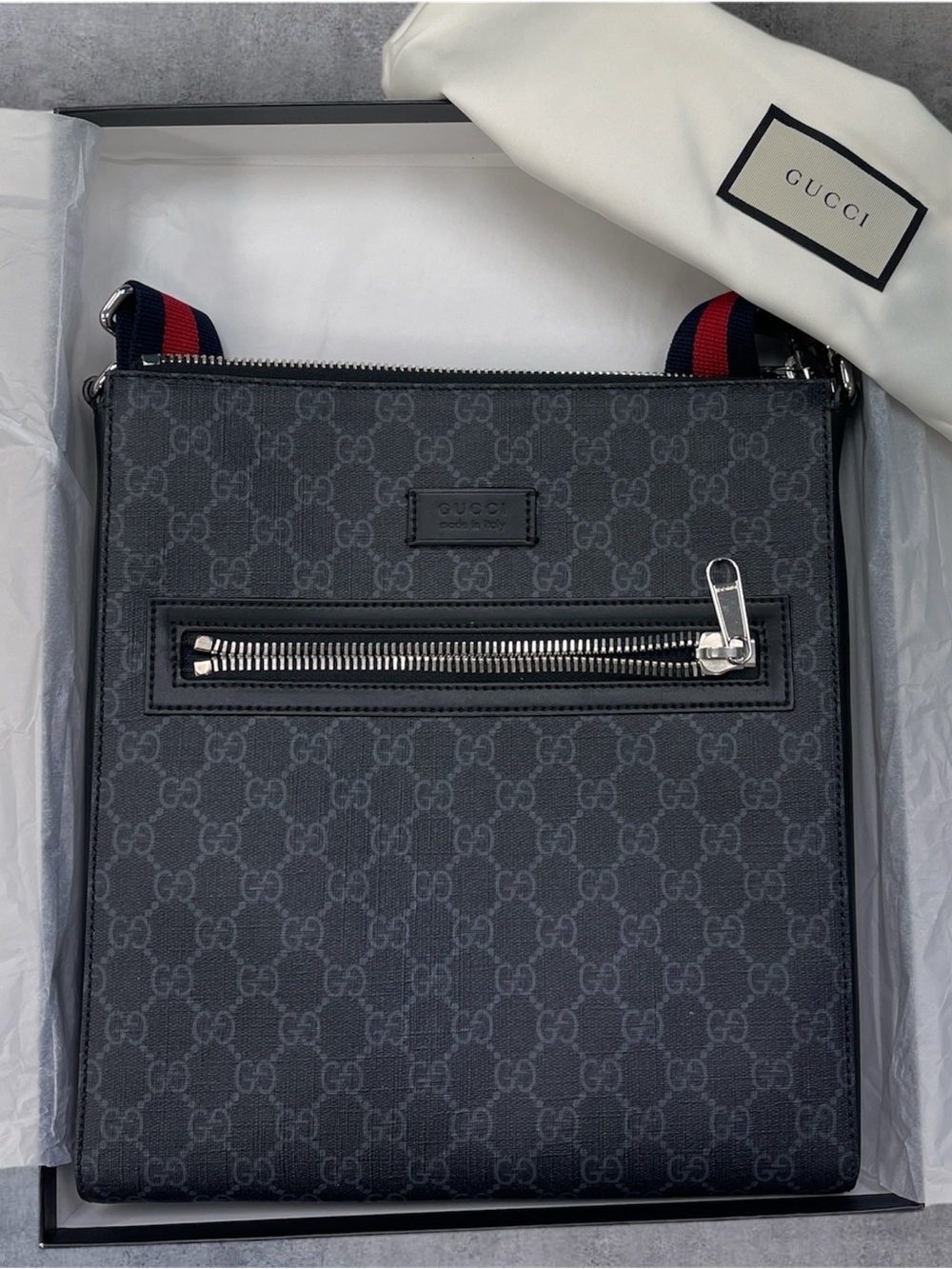 Gucci GG Black Messenger Bag